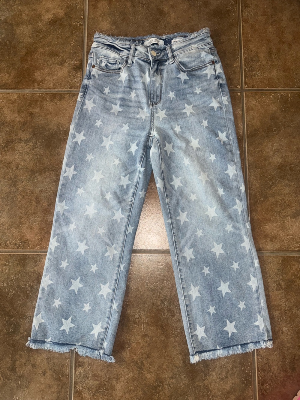 Women’s Judy Blue Light Blue Star Print Jeans